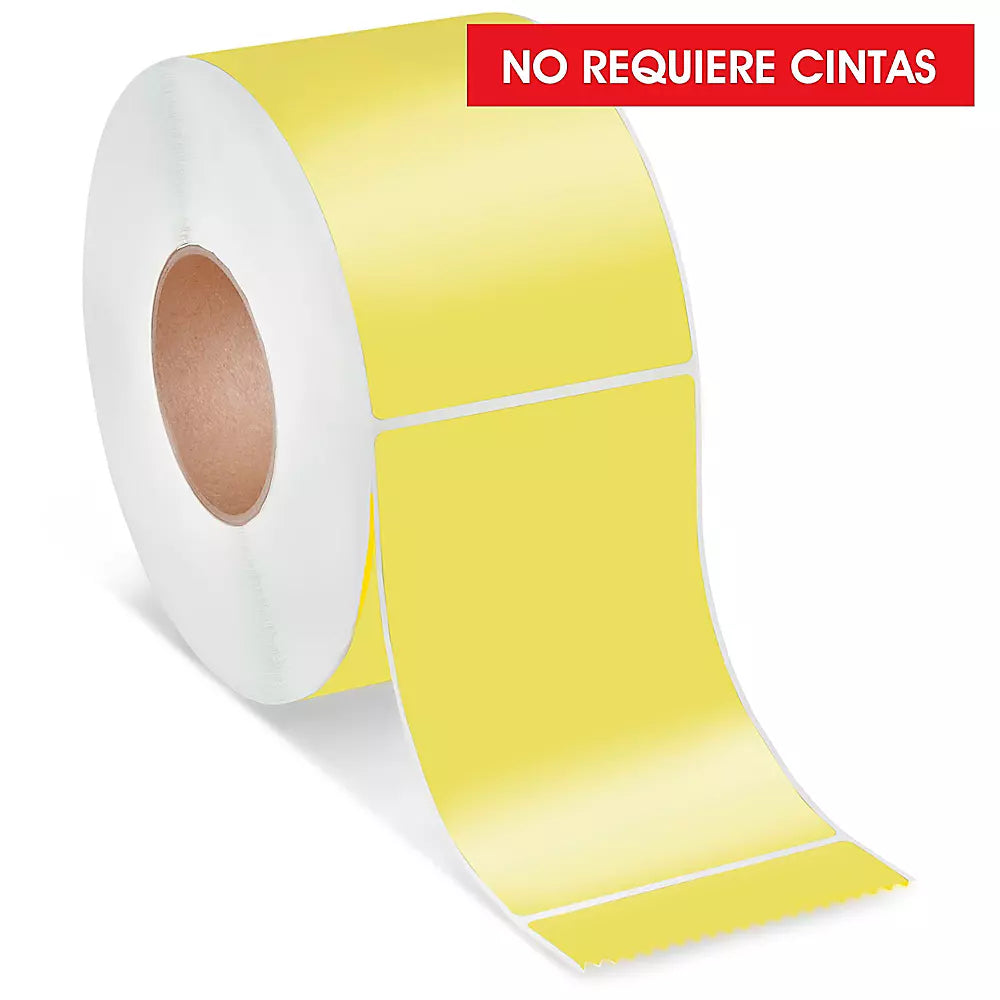 Etiqueta amarilla Térmico Directo, 102X152 (4X6) pulgadas, 1000 piezas x rollo