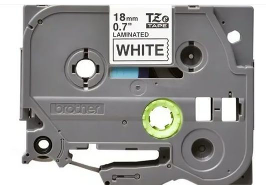 1PZS Cinta TZE-241 blanco TZ TZe compatible con Brother P Touch Label Maker Tape TZE-241 12mm 0.47'' Cinta de etiquetas laminada negra sobre blanco para PT D200 D210 D220 D400 PTH110