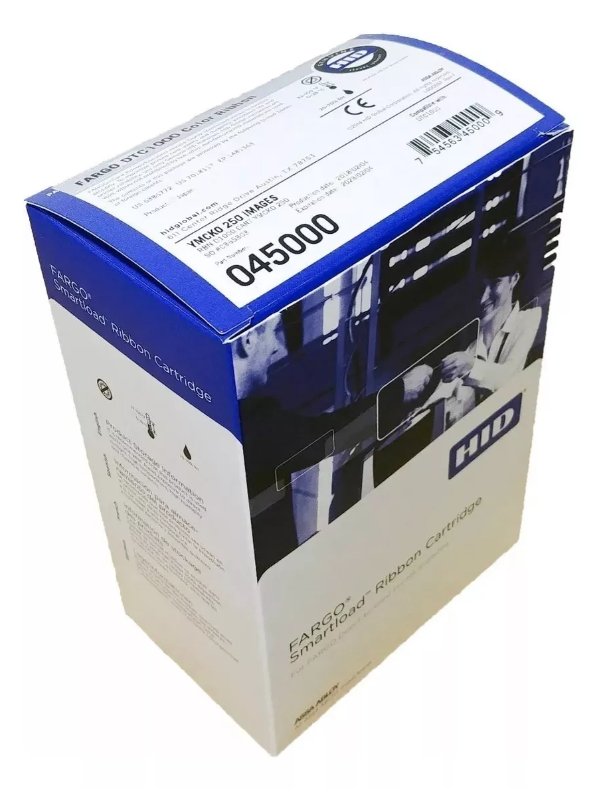 Cinta HID Identity 045000 YMCKO, 250 Impresiones, para Fargo DTC100,DTC1250e