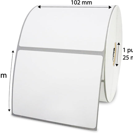 Etiqueta TD blanca core1 500PZS X ROLLO 102X76