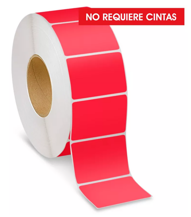 Etiqueta Térmico Directa Rojo, 102X51, 1000 piezas x rollo C3