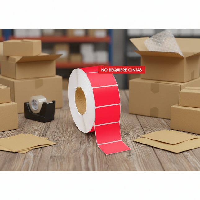 Etiqueta Térmico Directa Rojo, 102X51, 1000 piezas x rollo C3