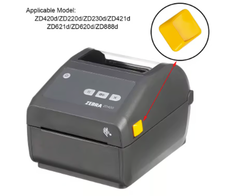 Botón lateral de 2 piezas para impresora térmica directa Zebra ZD420D ZD220D ZD620D 230 212304-001D 880D