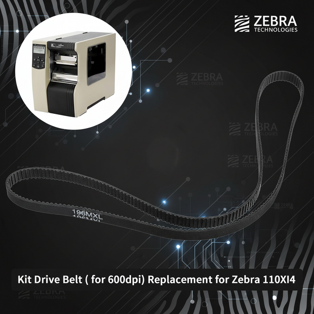 Banda Correa de transmisión principal para impresora de etiquetas térmicas Zebra 110Xi3 110XiIII Plus 110Xi4 96Xi3 600dpi