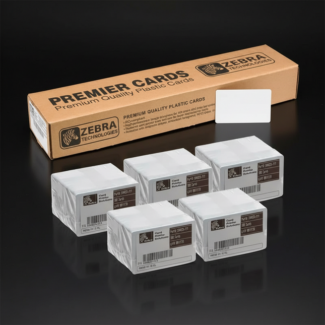 Tarjetas ZEBRA de PVC para Credenciales Premier, 2.12" x 3.38", 500 Tarjetas, para Impresoras Zebra