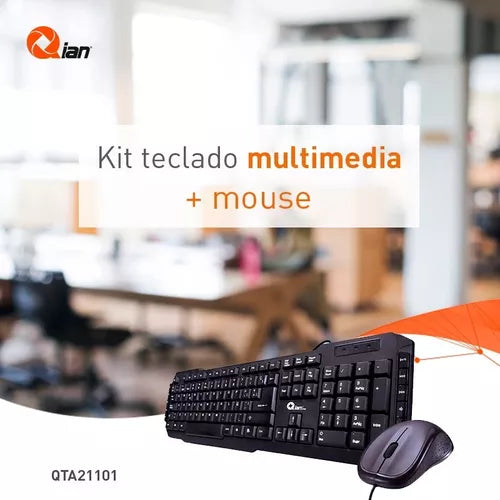 KIT MULTIMEDIA TECLADO Y MOUSSE  QTA21101