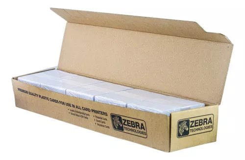 Tarjetas ZEBRA de PVC para Credenciales Premier, 2.12" x 3.38", 500 Tarjetas, para Impresoras Zebra