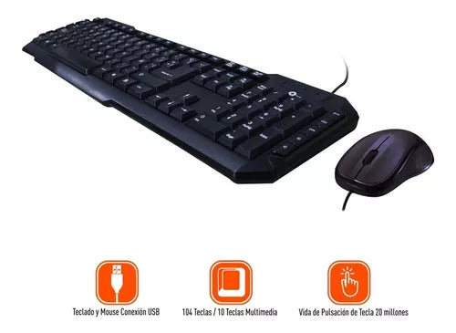 KIT MULTIMEDIA TECLADO Y MOUSSE  QTA21101