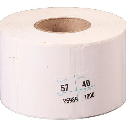 Etiqueta Bascula 57x40 Mm Térmica Directa 1000 Pz C/u C1.5