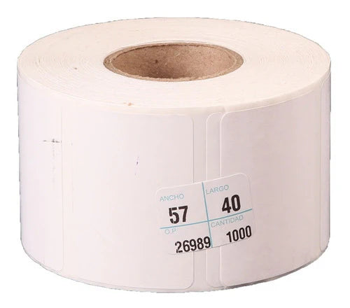 Etiqueta Bascula 57x40 Mm Térmica Directa 1000 Pz C/u C1.5