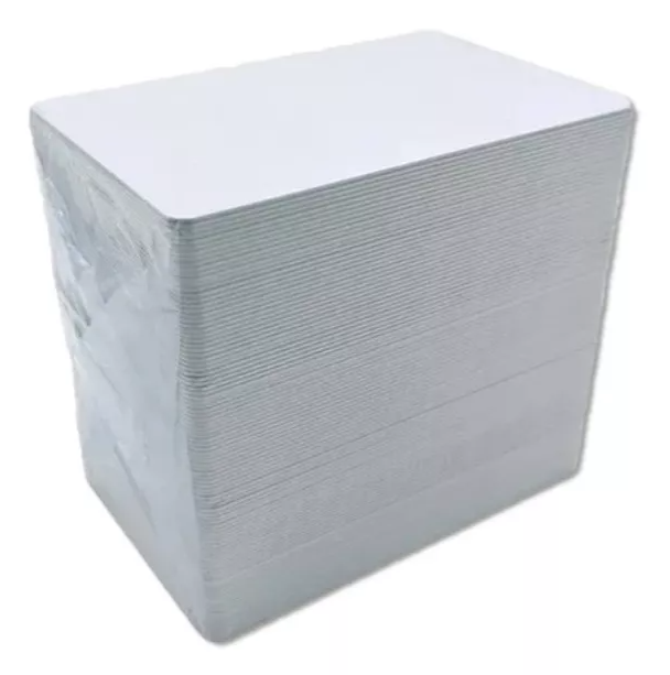 Tarjetas de PVC en blanco CardMark con reverso adhesivo de papel - Color blanco P/N 8010-AD-NM 700PZS X CAJA