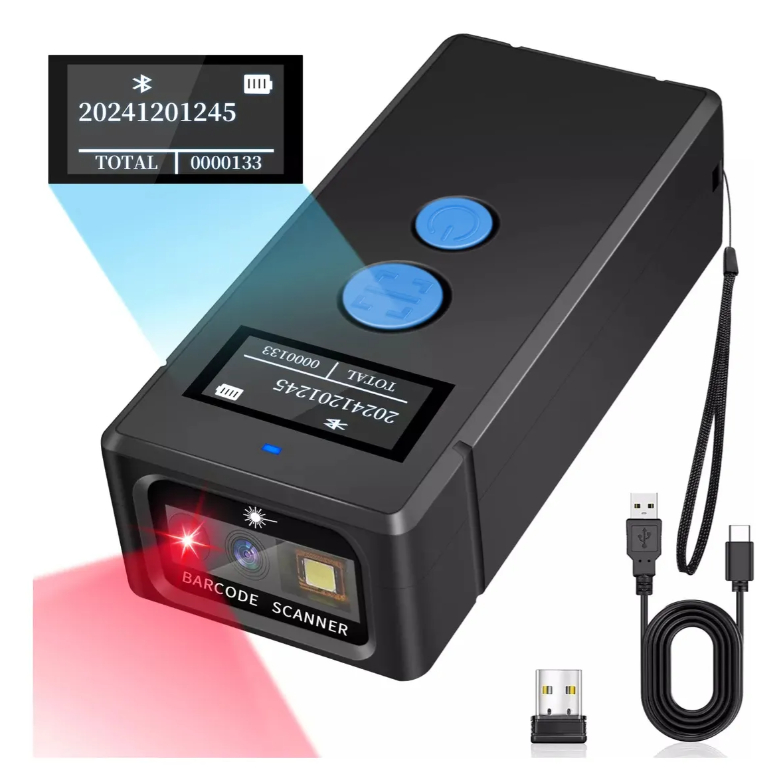 BX20BT Mini Lector de bolsillo escáner De Códigos De Barras Qr 1D,2D Inalámbrico Bt 2.4g