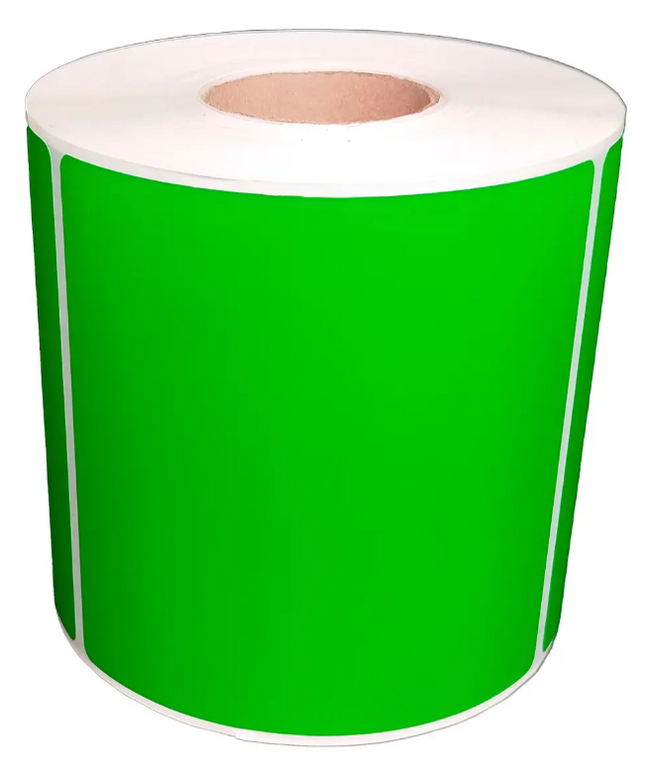 Etiqueta TTR VERDE Core1 500PZS X ROLLOC1 102X102 (4X4) pulgadas