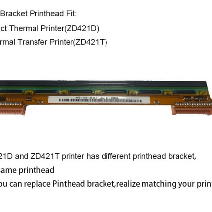 ZEBRA CABEZAL ZD421,ZD421T,203 DPI S/BRACKET P1112640-218