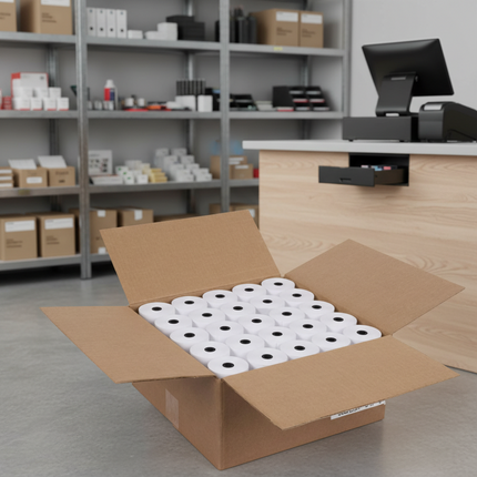 rollo termico caja 100pzs Rollo Termico 57X60- 38 Mts