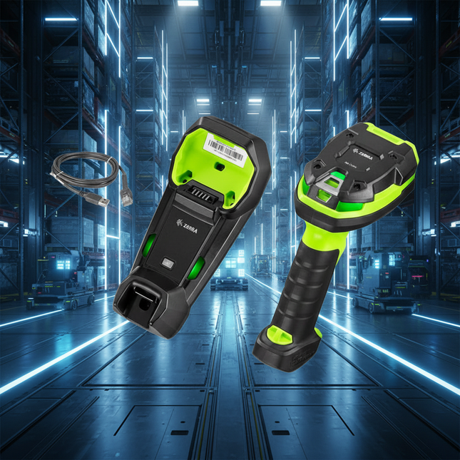 DS3678-ER2F003VZWW , FLB3678-C100F3WW Zebra DS3678-ER 1D/2D Laser Negro, Verde Handheld bar code reader - Lector de código barras