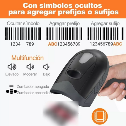Lector De Código De Barras Bluetooth 2d Con Base Recargable EASYTIME