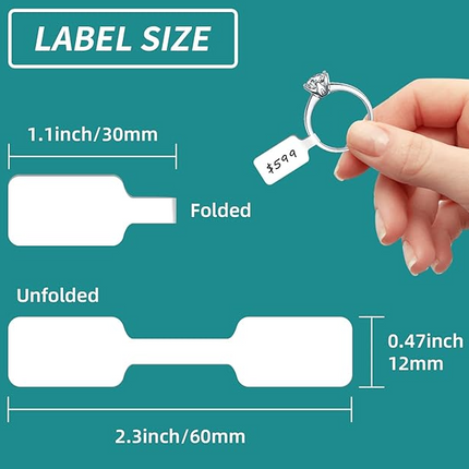 Etiqueta Joyería 56x13 Mm Térmico Directo Plastificado C/ 2000 Pz C1 NO REQUIERE TINTA
