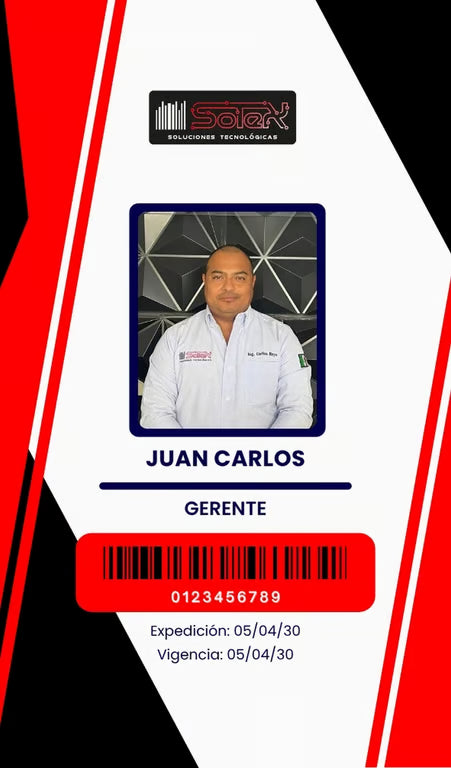 CAJA 50 PZS Credencial De PVC Impresa ambos lados sin diseño