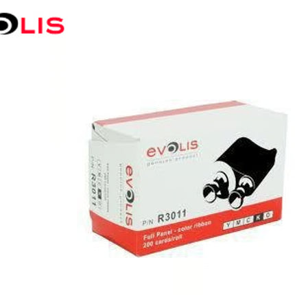 Evolis Cinta R3011 YMCKO, 200 Páginas Evolis R3011 ribbon de color para 200 impresiones compatible con Dualys y Pebble